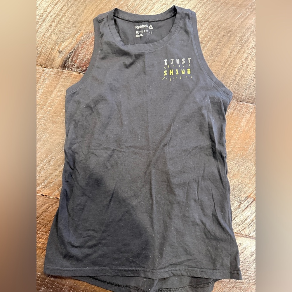 Reebok Black Tank with Gold Accents